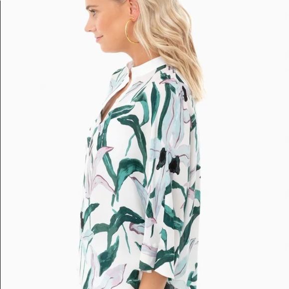 ❤️Tory Burch Desert Bloom Button Front Top S 2❤️ - Picture 4 of 5